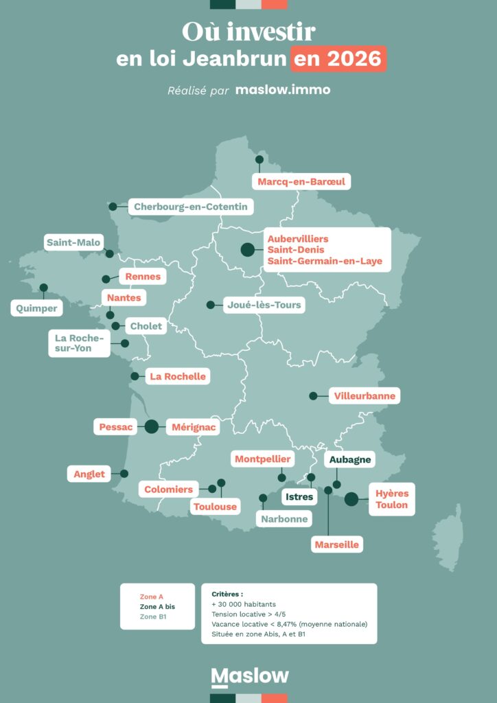 Où investir en Loi Jeanbrun ? Notre étude Maslow complète